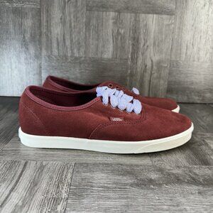 Vans Authentic Lowpro Fat Lace Women's size 8.5 Wine Colored Casual Shoes